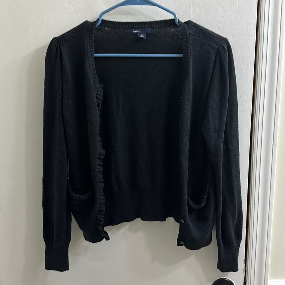 Gap Black Cardigan XXL Girls With Pockets on each side